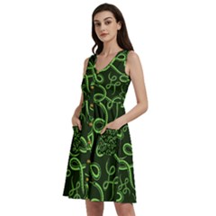 Snakes Seamless Pattern Sleeveless Dress With Pocket by Bedest