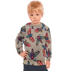 Tattoos Colorful Seamless Pattern Kids  Hooded Pullover by Bedest