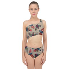 Tattoos Colorful Seamless Pattern Spliced Up Two Piece Swimsuit by Bedest