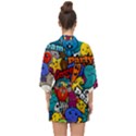 Graffiti Characters Seamless Pattern Half Sleeve Chiffon Kimono View2