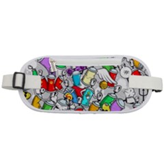 Graffity Characters Seamless Pattern Art Rounded Waist Pouch by Bedest