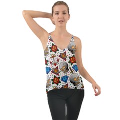 Full Color Flash Tattoo Patterns Chiffon Cami by Bedest