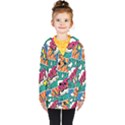 Comic Colorful Seamless Pattern Kids  Double Breasted Button Coat View1