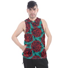 Vintage Floral Colorful Seamless Pattern Men s Sleeveless Hoodie by Bedest