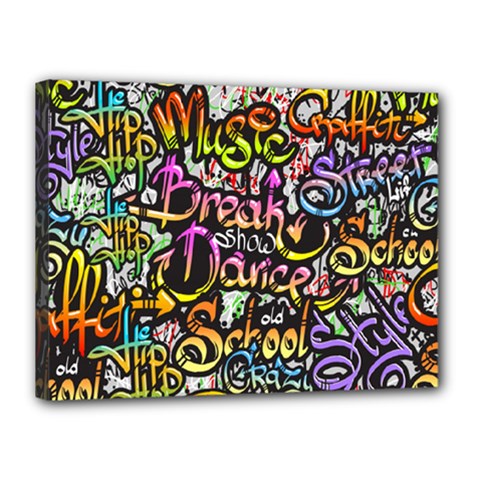 Graffiti Word Seamless Pattern Canvas 16  X 12  (stretched) by Bedest