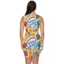 Colorful City Life Horizontal Seamless Pattern Urban City Draped Bodycon Dress View4