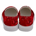 Four Red Butterflies With Flower Illustration Butterfly Flowers Men s Canvas Slip Ons View4