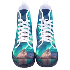 Amazing Aurora Borealis Colors Women s High-top Canvas Sneakers by Pakjumat