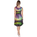 Aurora Borealis Polar Northern Lights Natural Phenomenon North Night Mountains Knee Length Skater Dress With Pockets View4