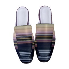 Horizontal Line Strokes Color Lines Women s Classic Backless Heels by Pakjumat