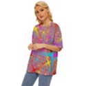 Geometric Abstract Colorful Oversized Basic T-Shirt View2