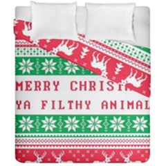 Merry Christmas Ya Filthy Animal Duvet Cover Double Side (california King Size) by Pakjumat