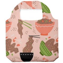 Japanese Street Food Soba Noodle In Bowl Foldable Grocery Recycle Bag by Pakjumat