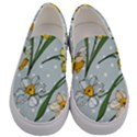 Narcissus Floral Botanical Flowers Men s Canvas Slip Ons View1