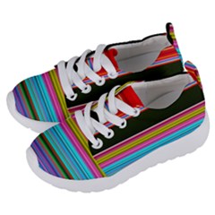 Horizontal Line Colorful Kids  Lightweight Sports Shoes by Pakjumat