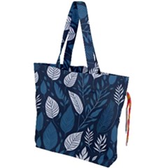 Pattern Flower Texture Drawstring Tote Bag by Pakjumat