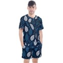 Pattern Flower Texture Men s Mesh T-Shirt and Shorts Set View1