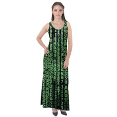 Matrix Technology Tech Data Digital Network Sleeveless Velour Maxi Dress by Pakjumat