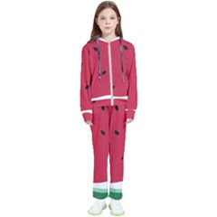 Minimalist Summer Watermelon Wallpaper Kids  Tracksuit by Pakjumat