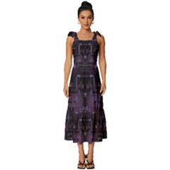 Geometric Art Digital Art Background Tie-strap Tiered Midi Chiffon Dress by Pakjumat