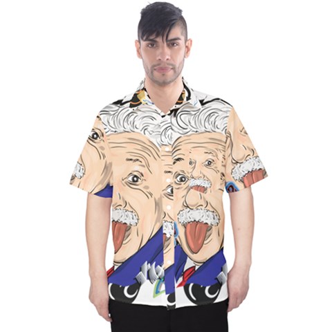 Albert Einstein Physicist Men s Hawaii Shirt by Maspions