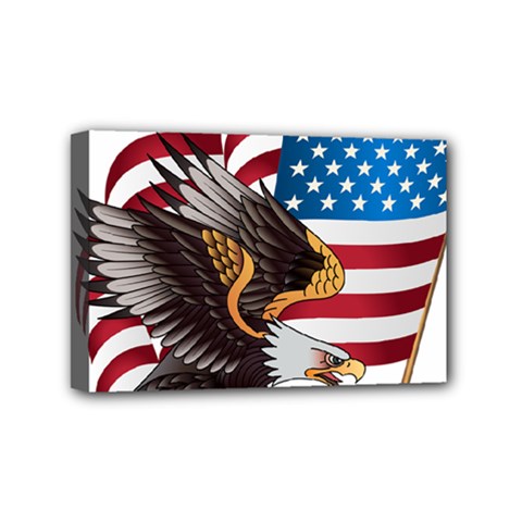 American Eagle Clip Art Mini Canvas 6  X 4  (stretched) by Maspions