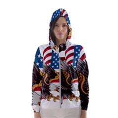 American Eagle Clip Art Women s Hooded Windbreaker by Maspions