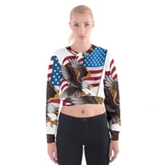 American Eagle Clip Art Cropped Sweatshirt by Maspions