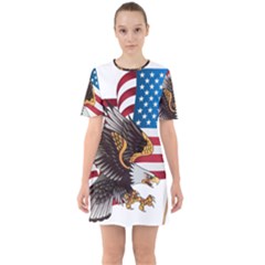 American Eagle Clip Art Sixties Short Sleeve Mini Dress by Maspions