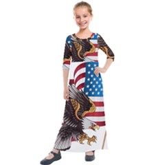 American Eagle Clip Art Kids  Quarter Sleeve Maxi Dress by Maspions