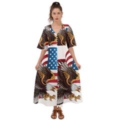 American Eagle Clip Art Kimono Sleeve Boho Dress by Maspions