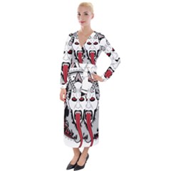 Krampus Velvet Maxi Wrap Dress by Maspions