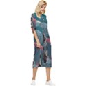 Astronaut Moon Space Nasa Planet Bow Sleeve Chiffon Midi Dress View3