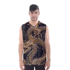 Fantasy Dragon Pentagram Men s Basketball Tank Top by Maspions