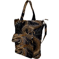 Fantasy Dragon Pentagram Shoulder Tote Bag by Maspions