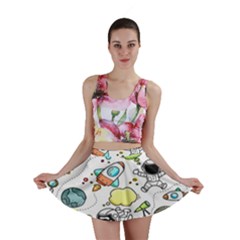 Sketch Cartoon Space Set Mini Skirt by Hannah976