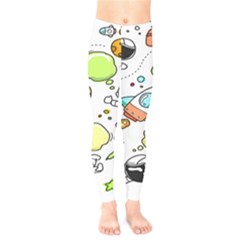 Sketch Cartoon Space Set Kids  Leggings by Hannah976