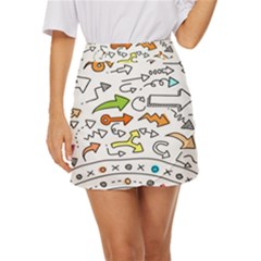 Desktop Pattern Art Graphic Design Mini Front Wrap Skirt by Hannah976