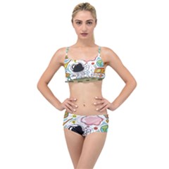 Sketch Cute Child Funny Layered Top Bikini Set by Hannah976