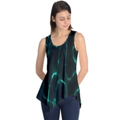 Green Pattern Background Abstract Sleeveless Tunic by Hannah976