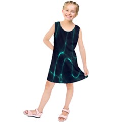 Green Pattern Background Abstract Kids  Tunic Dress by Hannah976