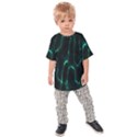 Green Pattern Background Abstract Kids  Raglan T-Shirt View1