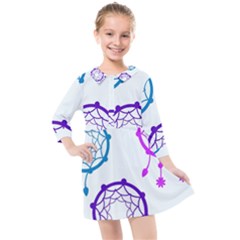 Dreamcatcher Dream Catcher Pattern Kids  Quarter Sleeve Shirt Dress by Hannah976