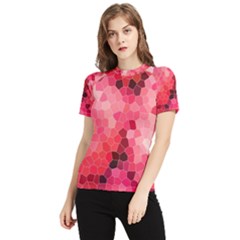 Mosaic Structure Pattern Background Women s Short Sleeve Rash Guard by Hannah976