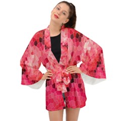 Mosaic Structure Pattern Background Long Sleeve Kimono by Hannah976