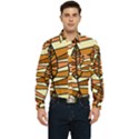 Autumn Leaf Mosaic Seamless Men s Long Sleeve Pocket Shirt  View1