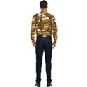 Autumn Leaf Mosaic Seamless Men s Long Sleeve Pocket Shirt  View2