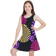 Seamless Halloween Day Of The Dead Kids  Lightweight Sleeveless Dress by Hannah976