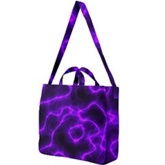 Purple Pattern Background Structure Square Shoulder Tote Bag by Hannah976