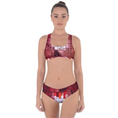 Pattern Structure Light Patterns Criss Cross Bikini Set by Hannah976